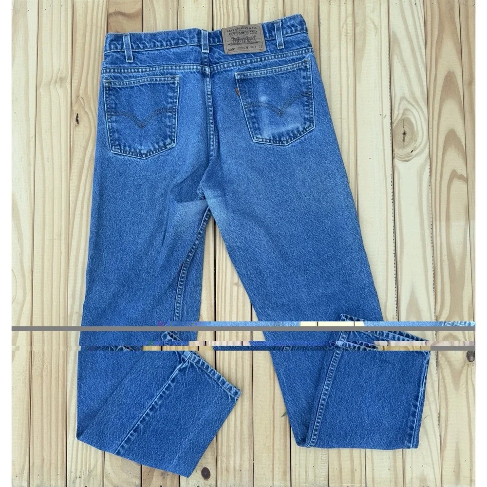 Vintage 90s 505 Levis Jeans Orange Tab Regular Fit Straight Leg 34x32 1996